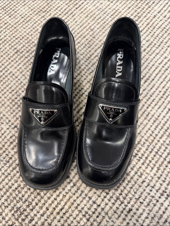 Prada Shoes - Prada Black Leather Loafers